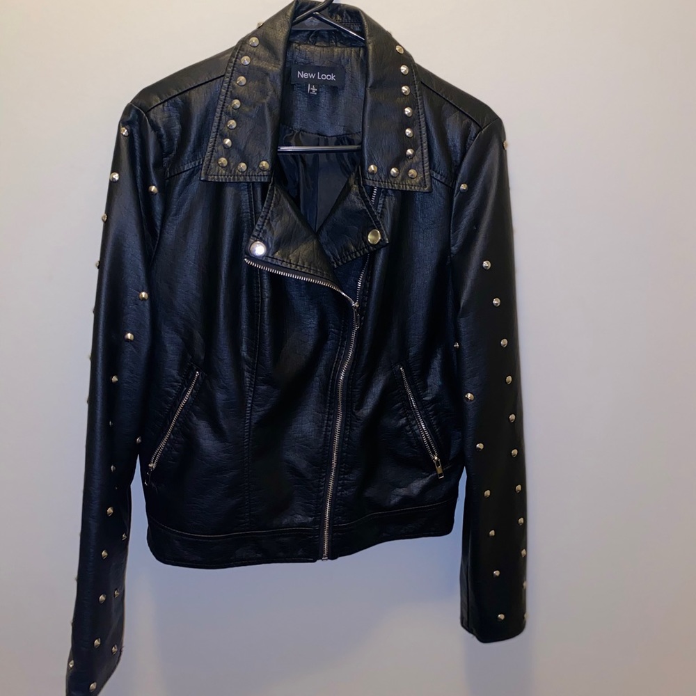 Studded leather jacket